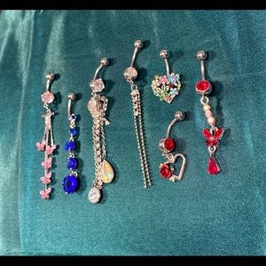 Belly button rings set